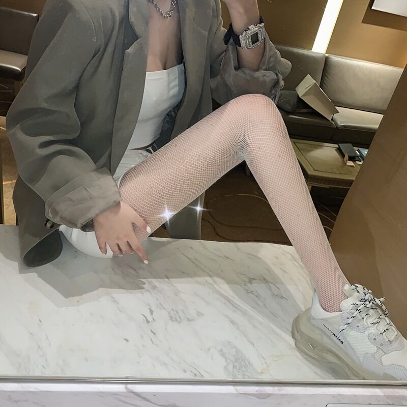 ブラックネットストッキング ソックス メッシュレディース レッド スプリング 春物 サマー 夏物 タイツ シルク ピュア YY-ファッション14641978244