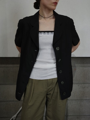 <vintage>halfsleeve linen mix jacket