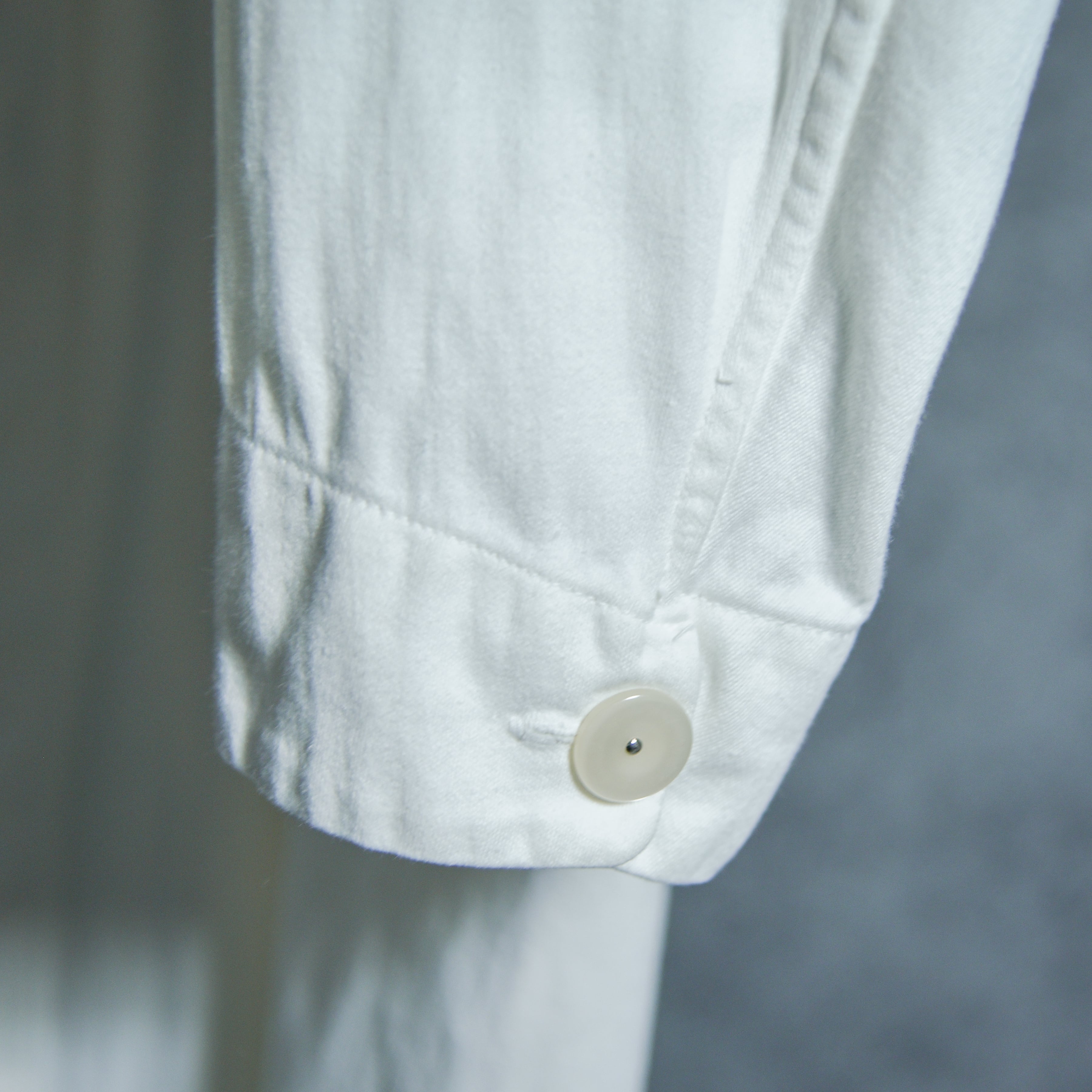 50s French Work Change Button White Work Coat フレンチワーク