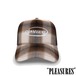 【PLEASURES/プレジャーズ】HAPPIER PLAID TRUCKER CAP キャップ / BROWN / SP26-13975