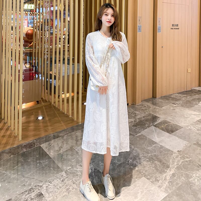 【新作】【送料無料】 マタニティウェア2020秋と冬の新しいレースステッチタイド母乳育児スカート小さな新鮮な中程度の長さの母乳育児スカート-アリババ オータム 秋物 ウィンター 冬物 expec281584188191