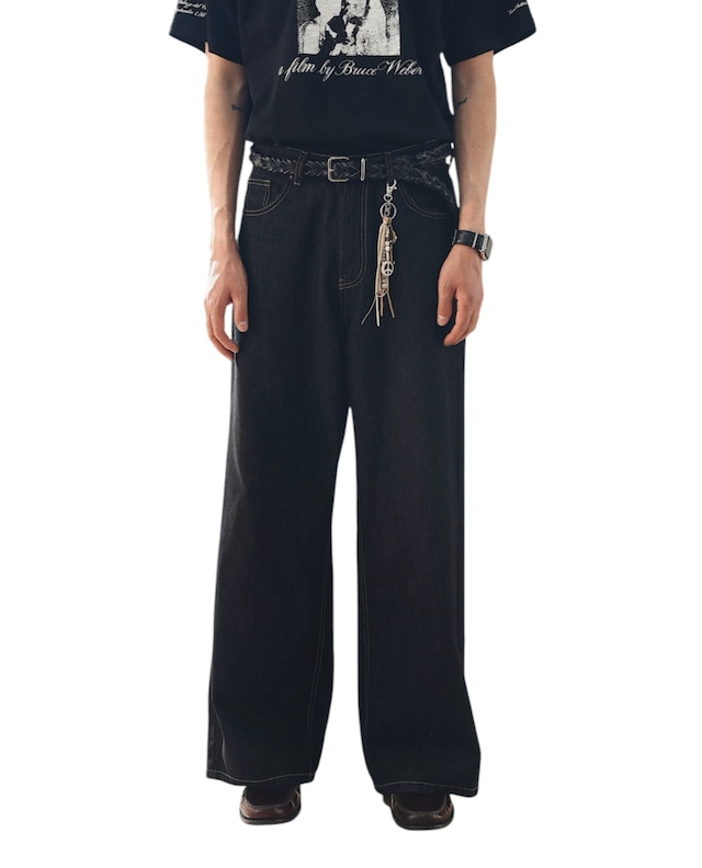 MCMXCIII Classic Black Wide-Leg Jeans