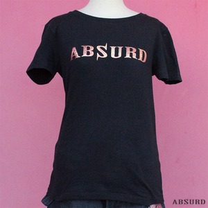 【数量限定!】 ABSURD 定番Tシャツ メンズ レディース   ピンク 金箔 黒 BLACK  アブサード　ANNIVERSARY