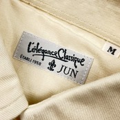 80s LELEGANCE CLASSIQUE JUN ジュン 長袖シャツ M/アイボリー メンズ ビンテージ