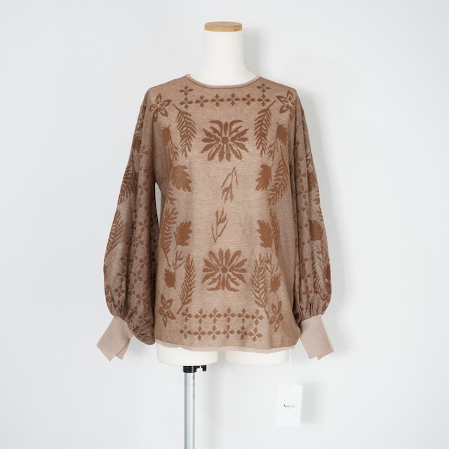 未使用 21SS Ameri アメリ NEW MEDI LACE JACQUARD KNIT ミディレースジャガードニット トップス 長袖