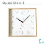 KATOMOKU Square clock 3 ナチュラル km-114NA 掛け時計