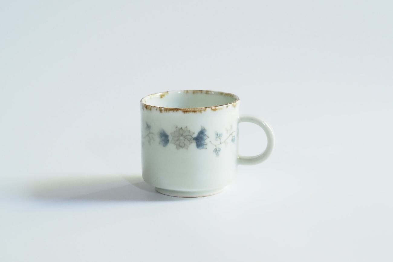 サビ花更紗唐草コーヒーカップ 村山朋子