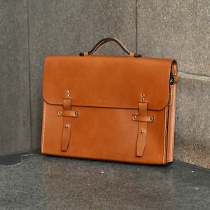 John Woodbridge & Sons Makers -satchel bag L size-Camel