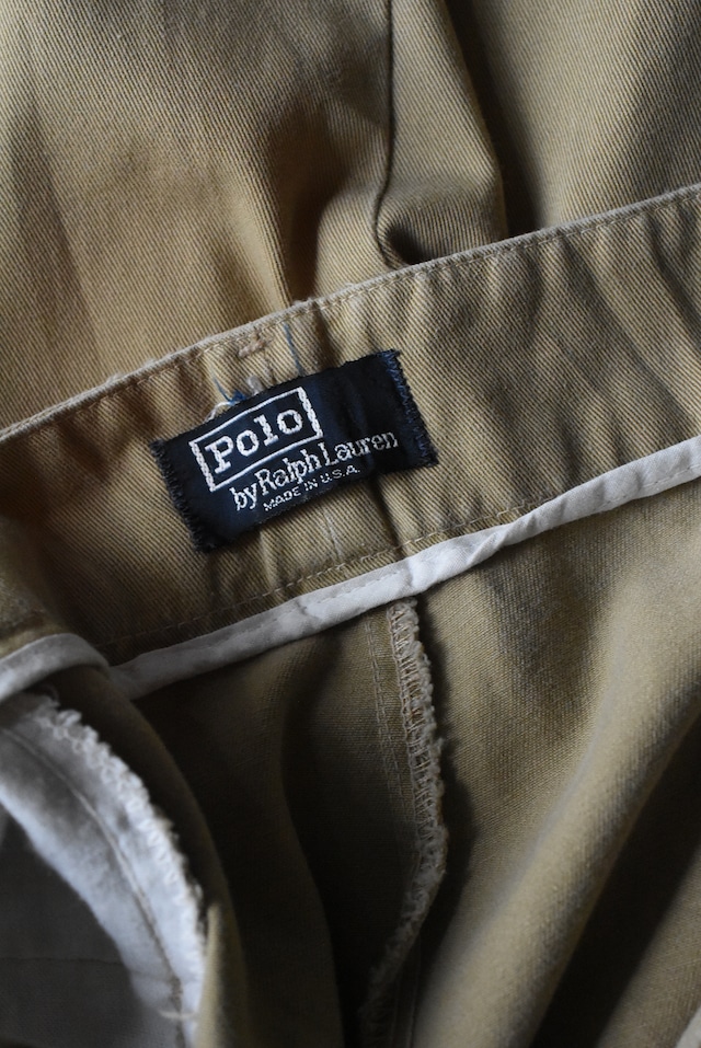 OK／80's "polo by Ralph Lauren" side adjuster chino trousers
