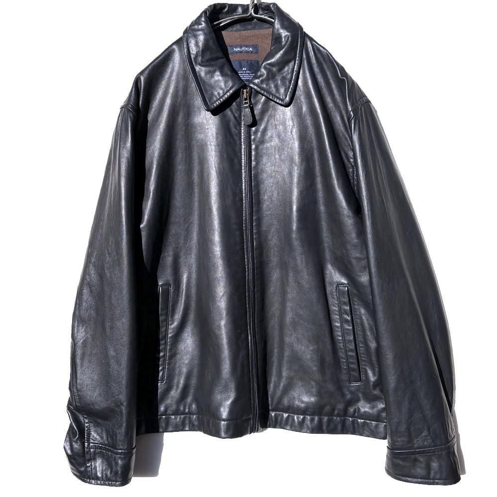 NAUTICA Vintage Zip-Up Lamb Leather Jacket [1990s-] Vintage Single