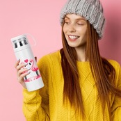 Sublimation Vacuum Bottle with Cup Heart 4347