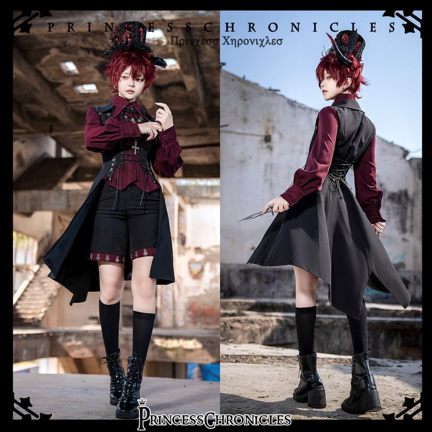 王子系ロリィタ ロングベスト 少年装×舞台衣装向け｜WithU | ゴスロリ