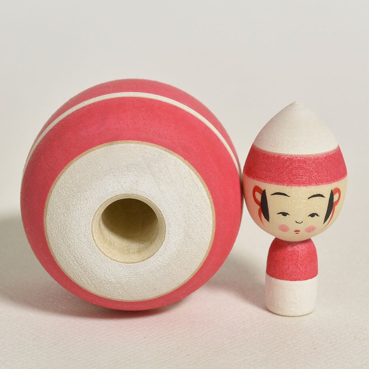 クリスマスえじこちゃんこけし 約1.5寸 約4.5cm 鈴木明 工人（作並系