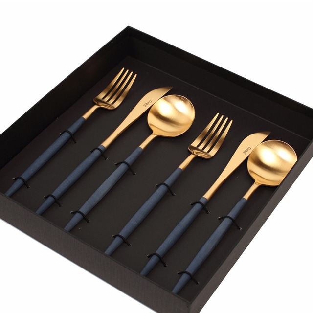 クチポール ゴア GOA （ブルー／ゴールド） テーブル6点セット（ブランドギフトボックス入り）