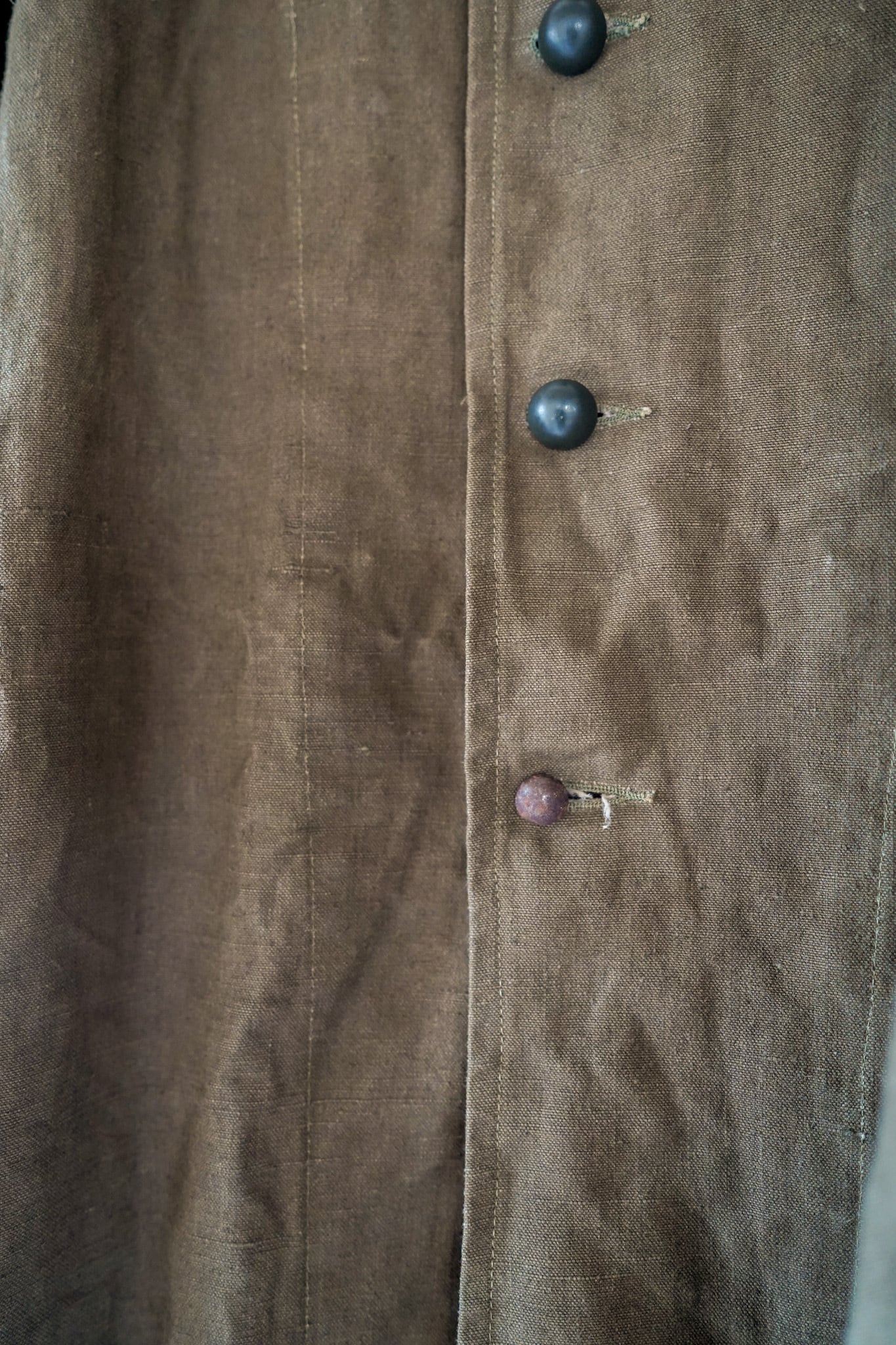 30sリネン ダスターコート モーターサイクル　1930s フランスヴィンテージ 30's FRENCH LINEN DUSTER COAT, THE FIFTH STREET MARKET