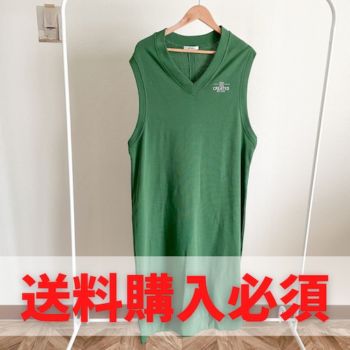 【SALE】 ロゴワンピース -green-
