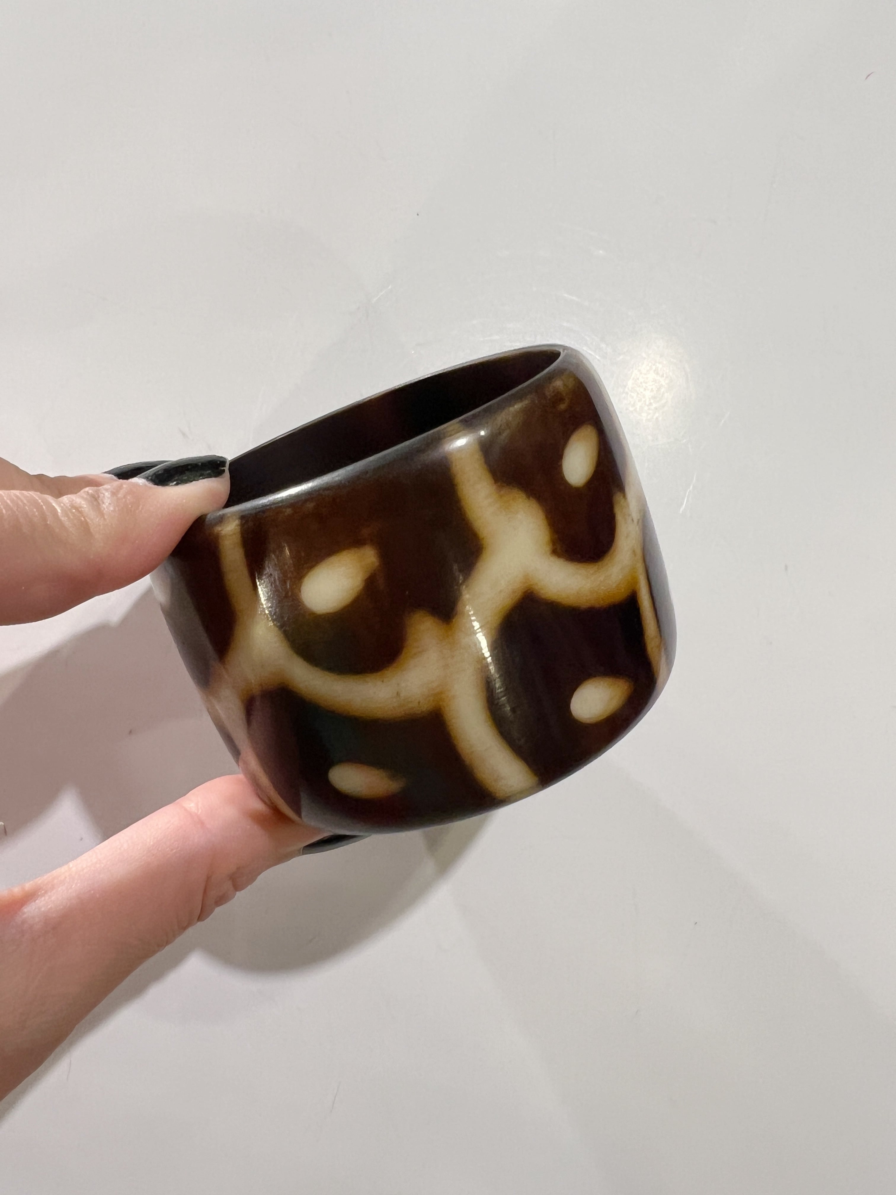 Vintage indian horn wide bangle