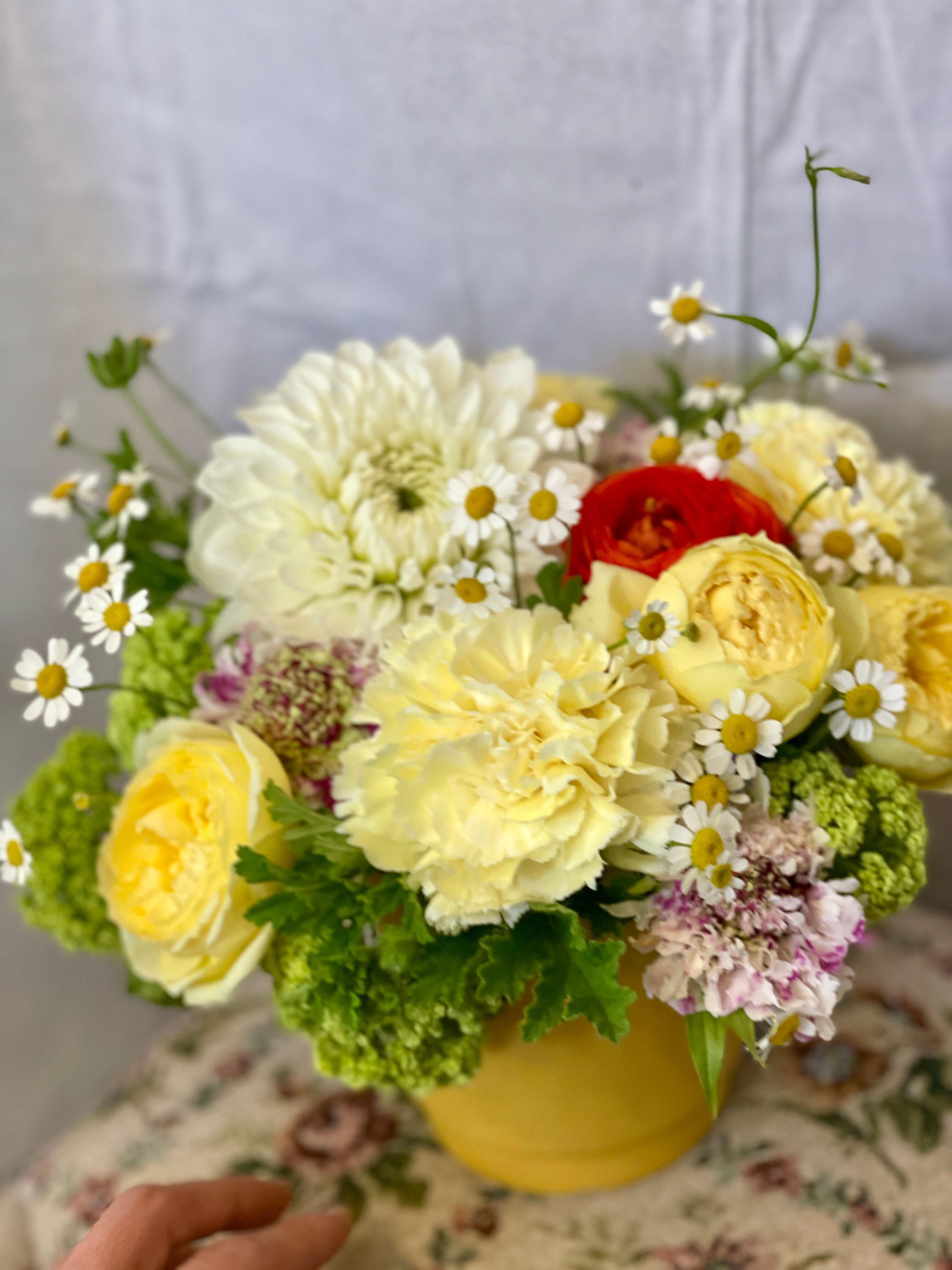 5/3日~6日到着便//thanks flower (S size) //白のダリア   for Mother's Day //