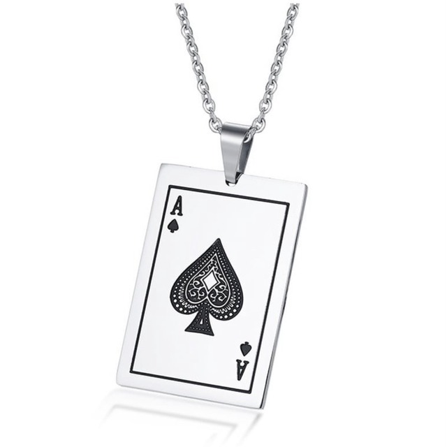 【TR2768】Lucky Ace Spade Men's Necklace