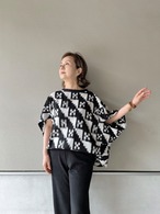 ARTISAV  KHADI KALA COTTON　イカット BLACK&WHITE スクエア柄　CASAブラウス　