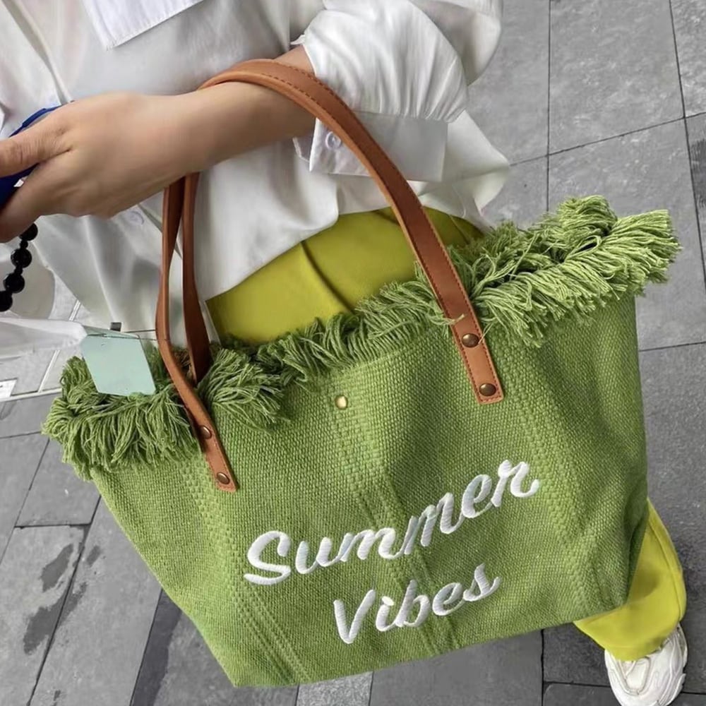 フリンジ トートバッグ レディース キャンバス 通勤 通学 大人 かわいい きれいめ おしゃれ カジュアル 大容量 A4 ロゴ 大人可愛い 大人女子