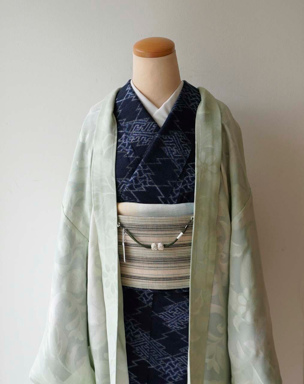 新品 正絹 紋紗 反物 縦ぼかし アラベスク唐草 更紗 手ぼかし 長羽織にも 新品 正絹 紋紗 反物 縦ぼかし アラベスク唐草 更紗 手ぼかし 長羽織にも