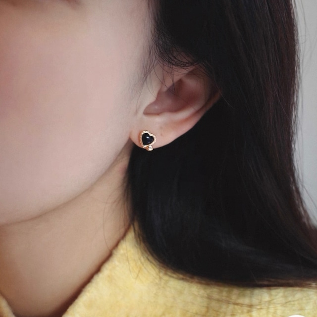 small black heart pierce K880