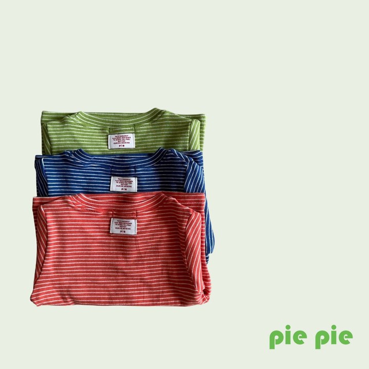 [pie] Burst striped short sleeves / [파이] 터졌다단가라반팔