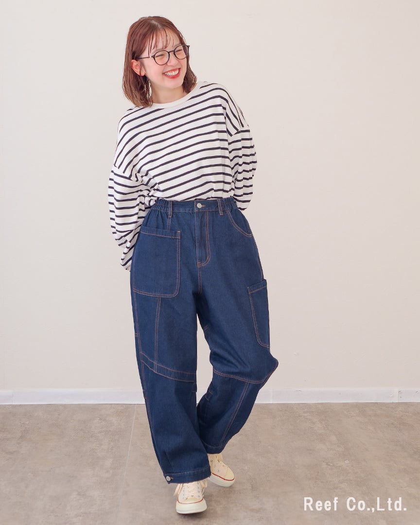 リビルドパッチポケットデニムパンツ】 ST-223742 Brand