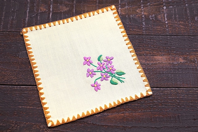 ハンガリー ヴィンテージ 刺繍クロス 正方形 ドイリー08