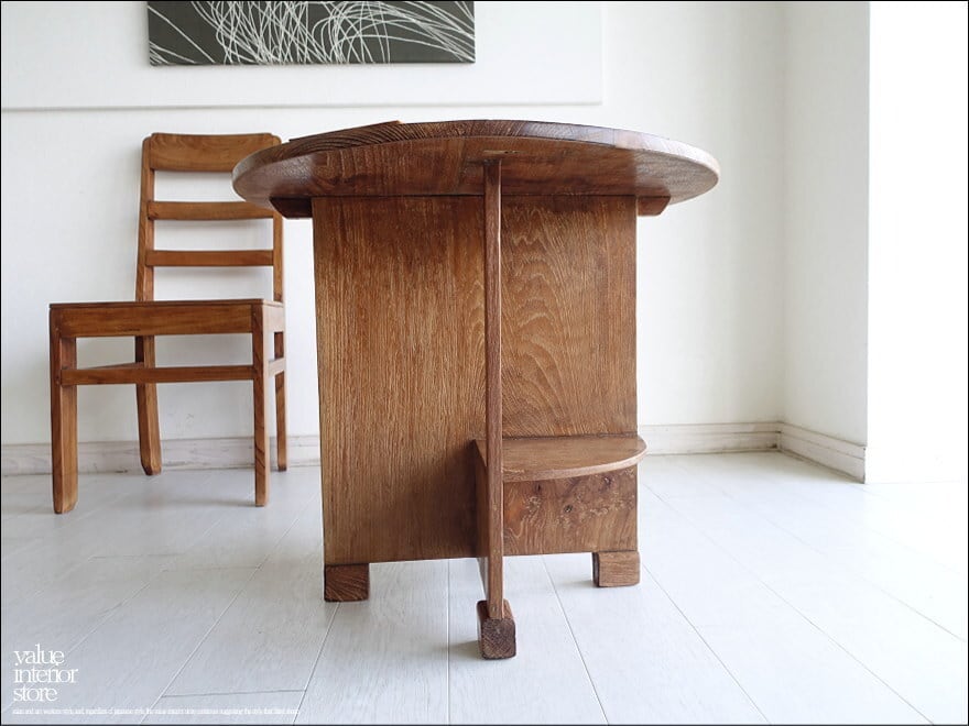 チーク無垢材 ヴィンテージサイドテーブルAnqbo07 机 アンティークテーブル 什器 無垢材家具 コーヒーテーブル 一点物 表面再仕上済 再生家具