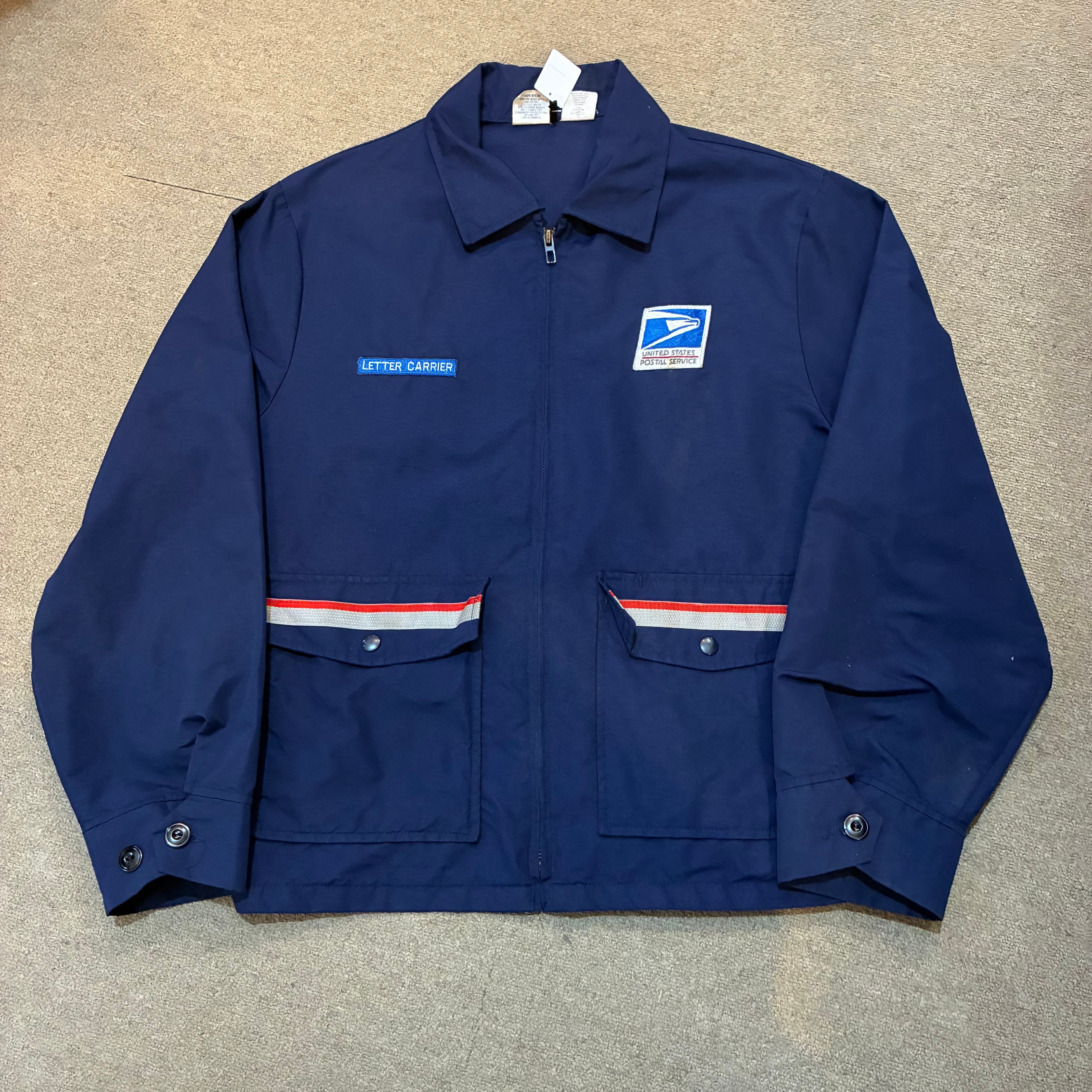 50s USA製　setlow WORK JACKETワークジャケットネイビー 80s 90s Brookfield Uniforms USPS zip up work jacket（made in USA