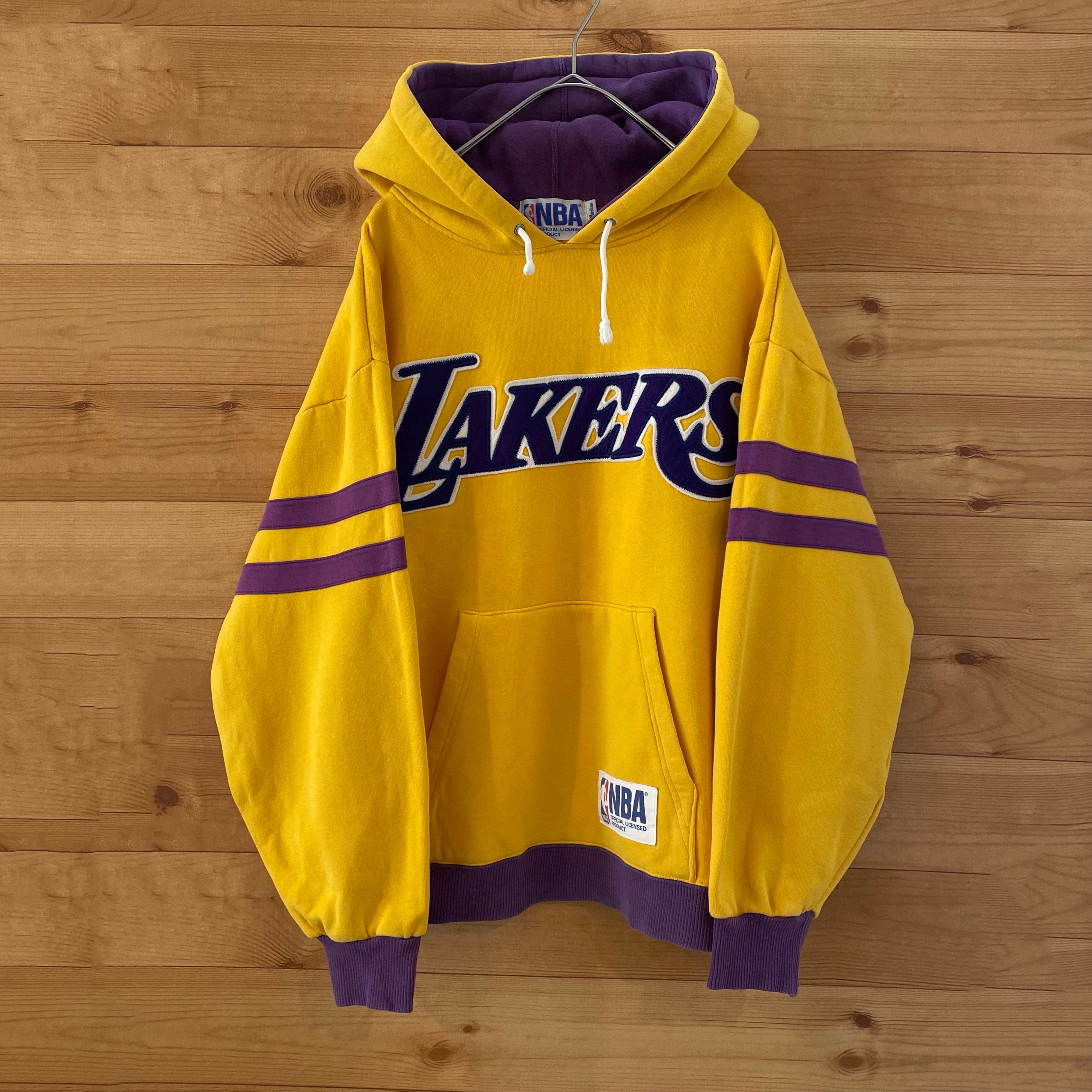 NBA】90s 日本製 希少 レイカーズ Los Angeles Lakers 刺繍ロゴ
