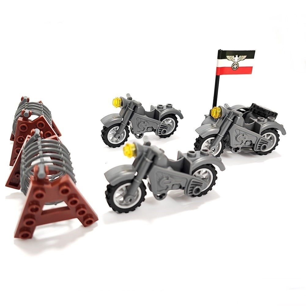 3輪バイク、2輪バイクセット(グレー) 30PCS 情景シリーズ