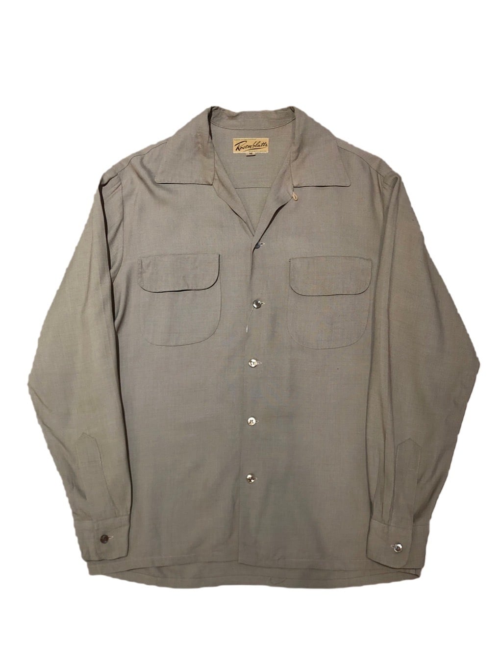 1940s-1950s Vintage Rayon Gabardine Shirt | ooooo/オーズ
