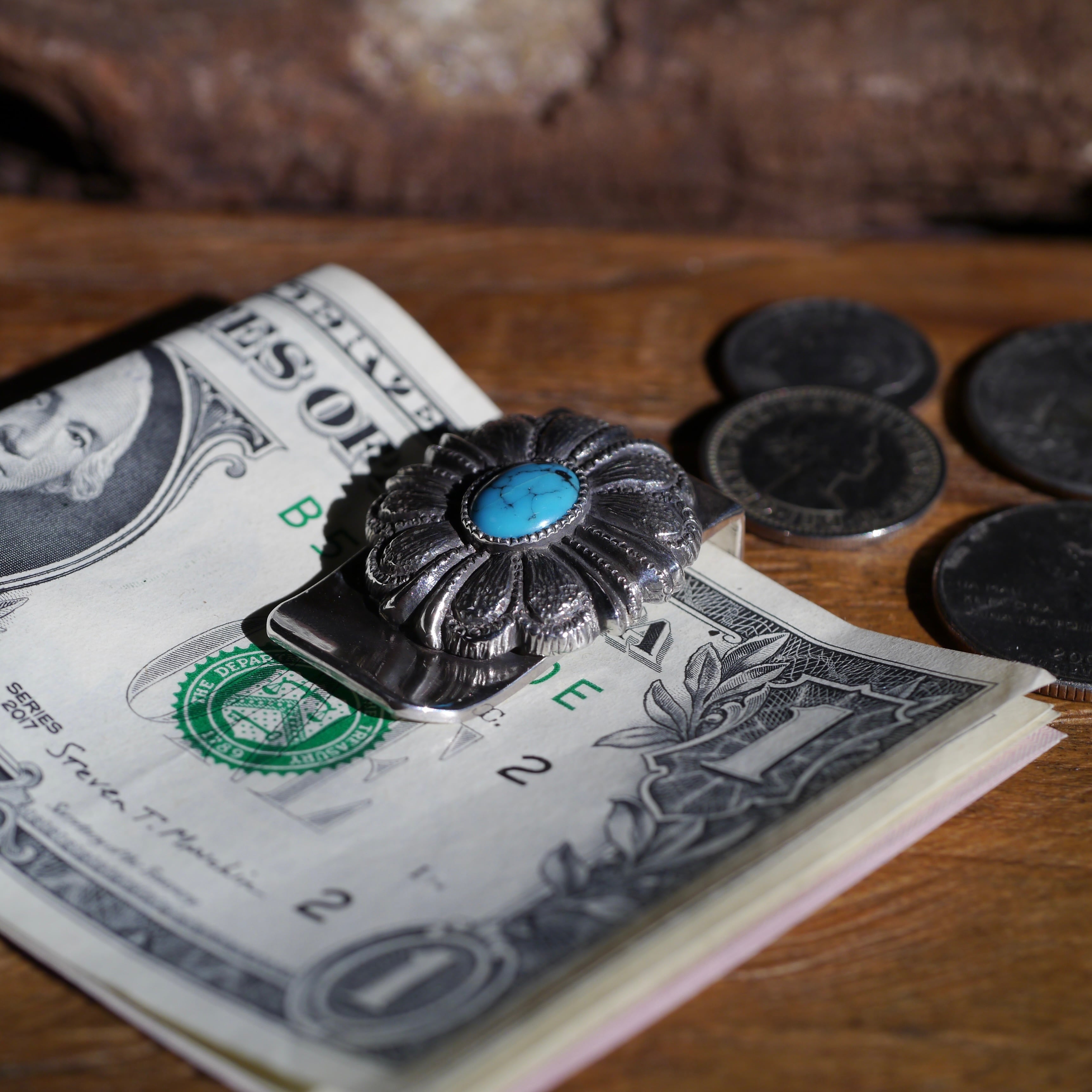 マネークリップ ターコイズ | Ai Kaminaga - New Native Jewelry -