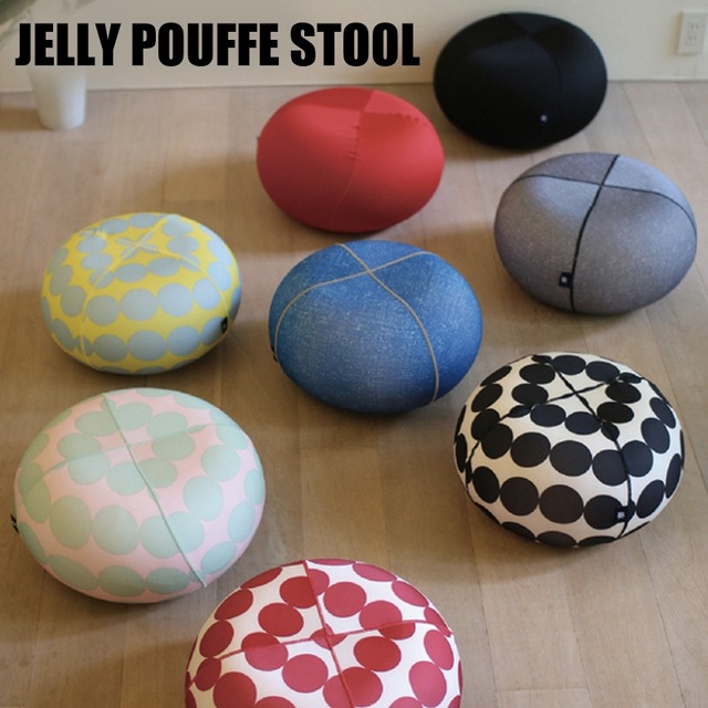 ジェリープフスツール Sサイズ Jelly pouffe stool プリント柄 バランスボール デザインチェア エクササイズ ダイエット