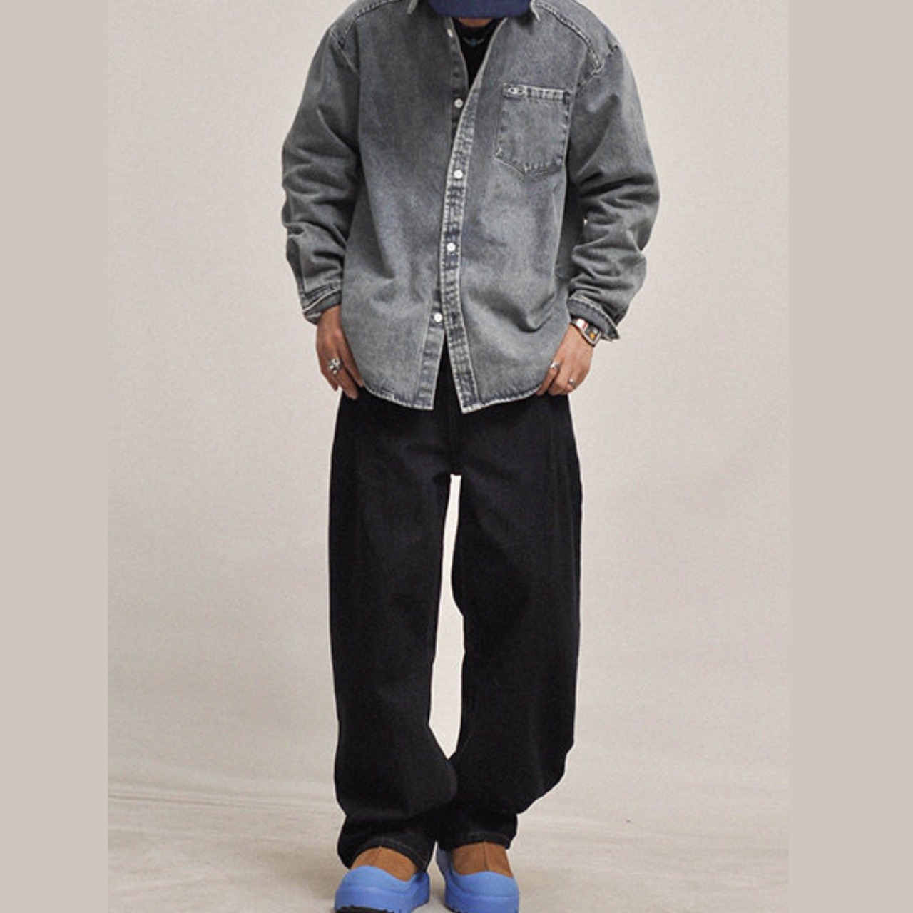 VIBE・オリジン ワイドデニムパンツ N3566 - 2