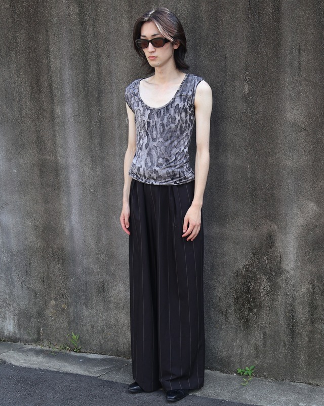 pinstripe buggy straight slacks