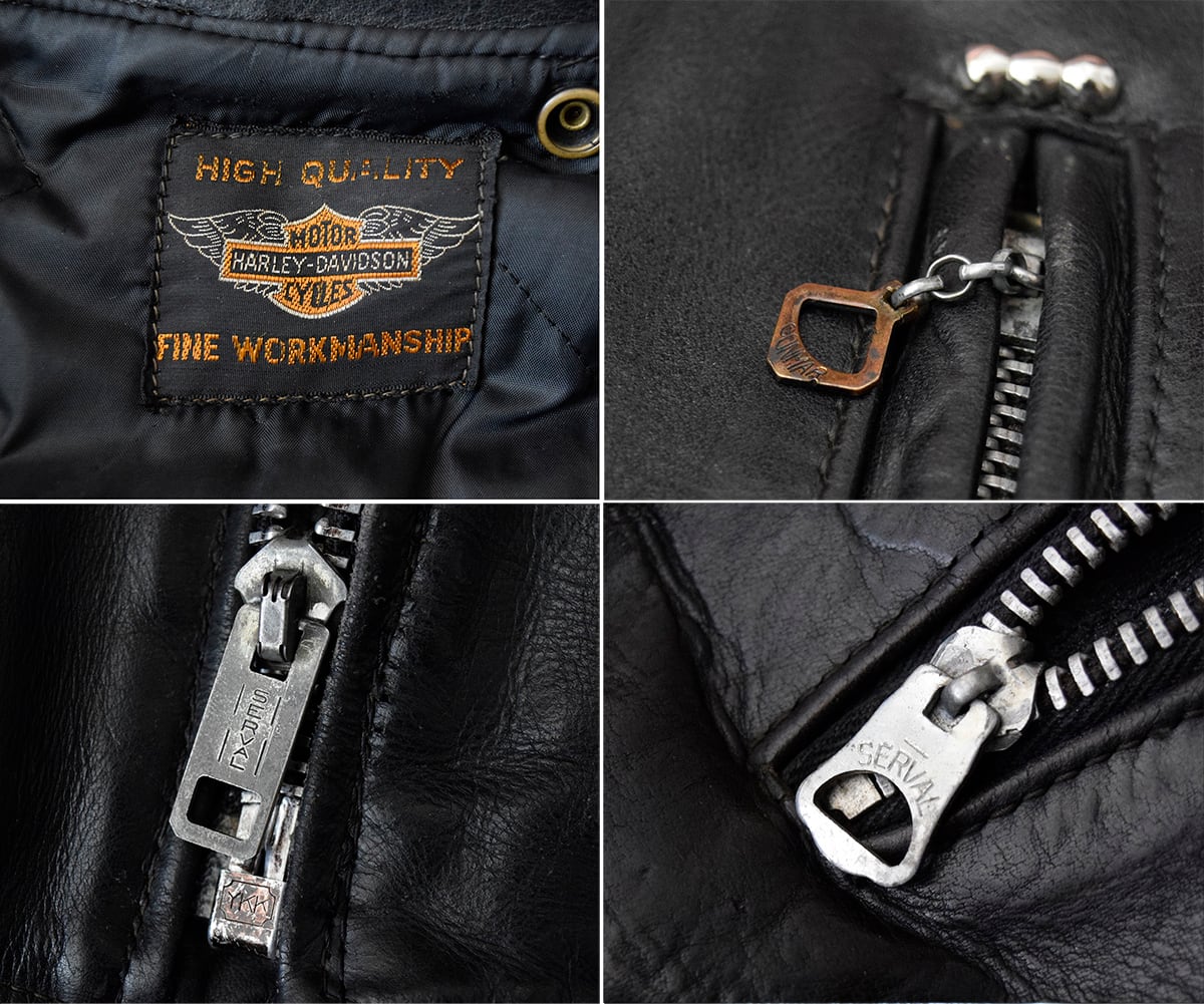 【Harley-Davidson】　ポリスマン　レザージャケット　90年代 ハーレーダビッドソン レザージャケット ライダース バイカー HARLEY