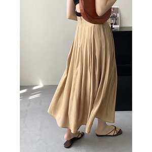 タック フレア ロングスカート 10083