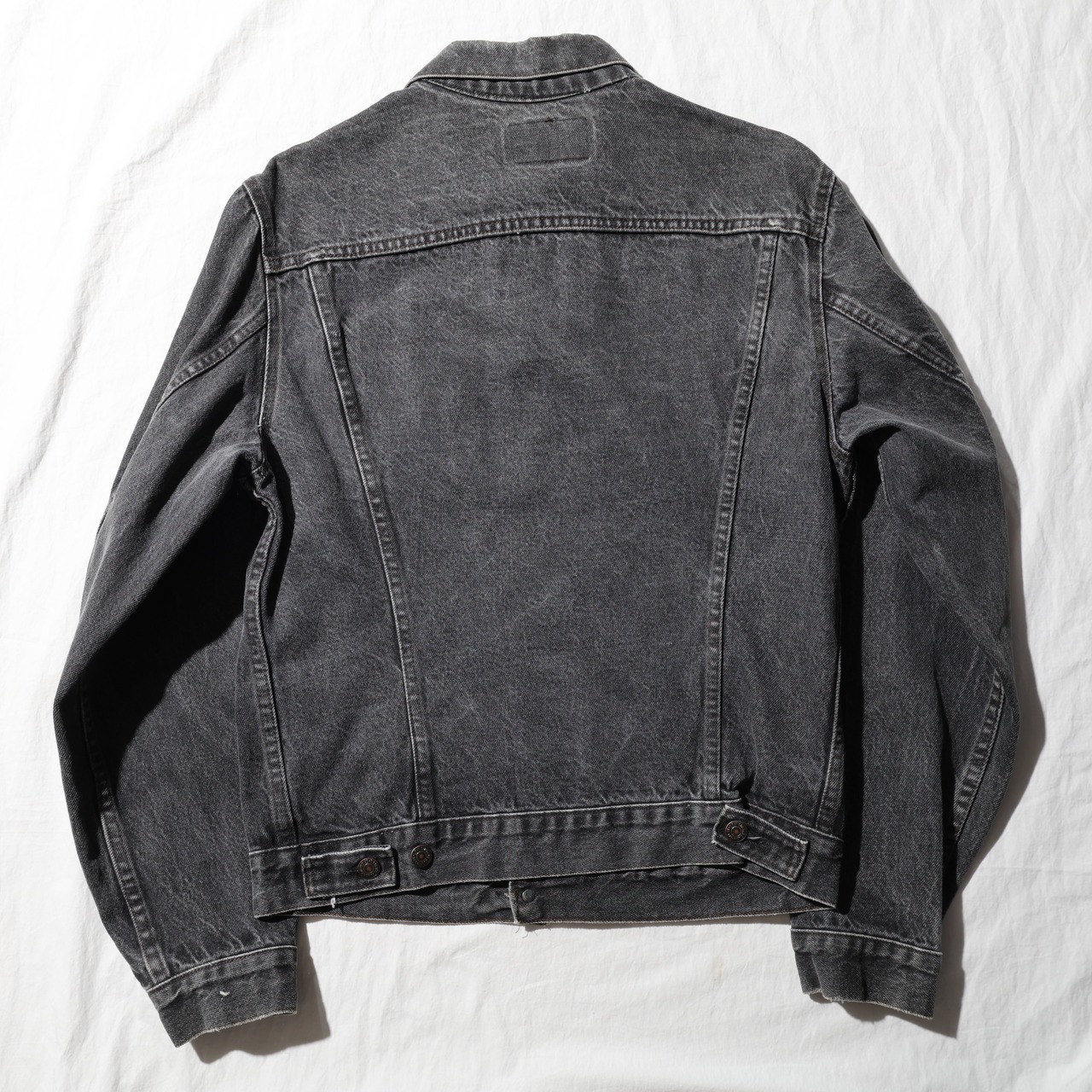美品 42L 86年 71506-0259 先染めブラック デニムジャケット Levi’s リーバイス