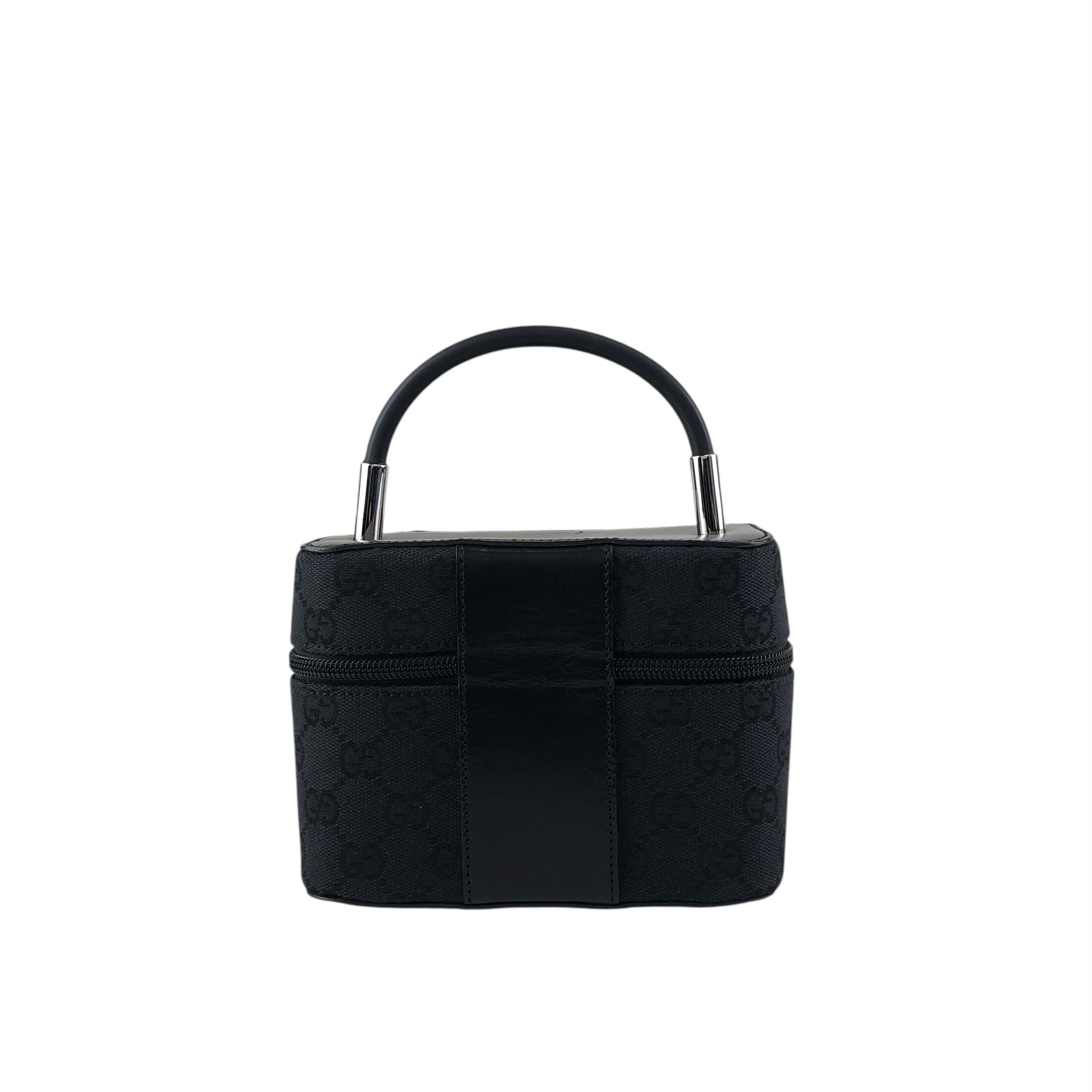 極美品✨GUCCI GGキャンバス バニティバッグ ハンドバッグ ブラック GUCCI グッチ GGキャンバス ハンドバッグ ブラック ジャガード