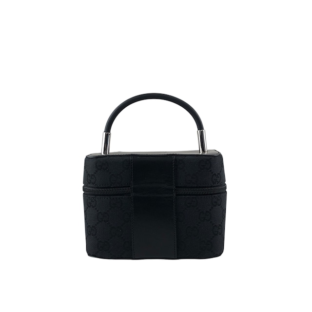 GUCCI グッチ GGキャンバス ハンドバッグ ブラック ジャガード バニティバッグ ミニバッグ vintage ヴィンテージ オールド ddp5pe