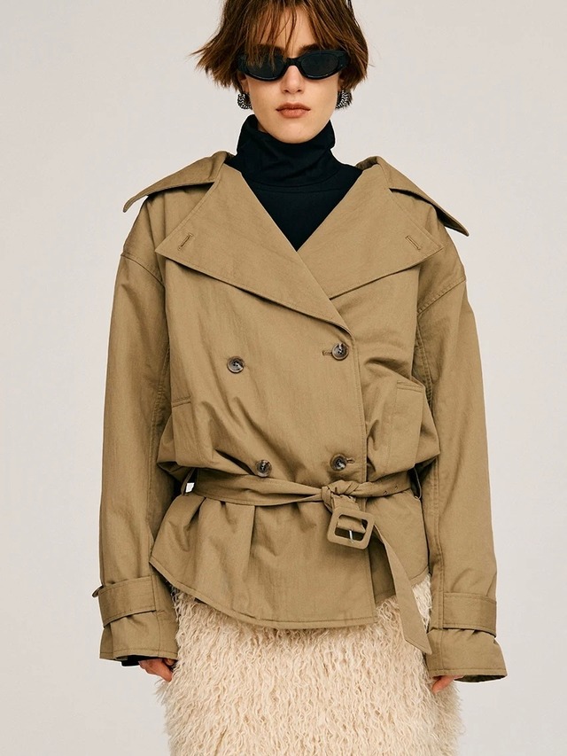 【26AW | WOMEN】PRANK PROJECT プランクプロジェクト / トレンチコート / Boxy Middle Trench Coat　31262166403