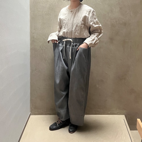 quitan／キタン　NIwashigoto Wide Pants  #4140036 suiboku grey