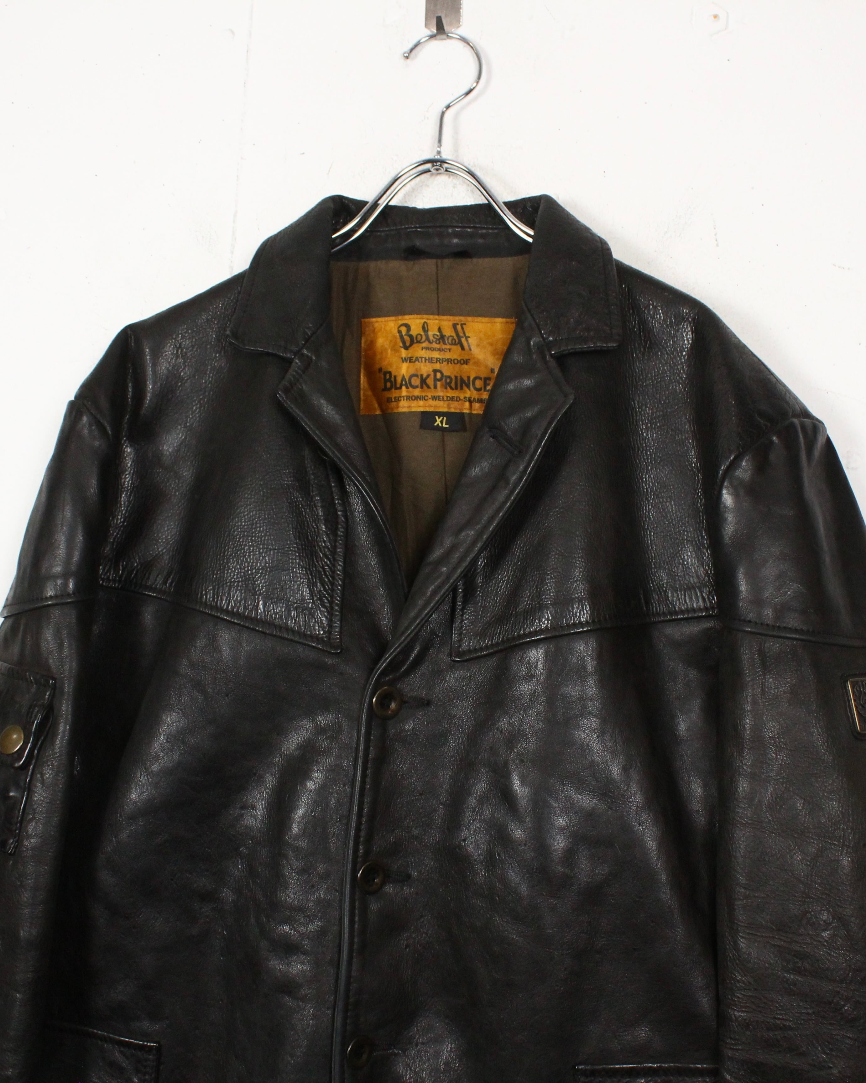 Caka act2】“Belstaff BLACK PRINCE” Special Leather Coverall Jacket