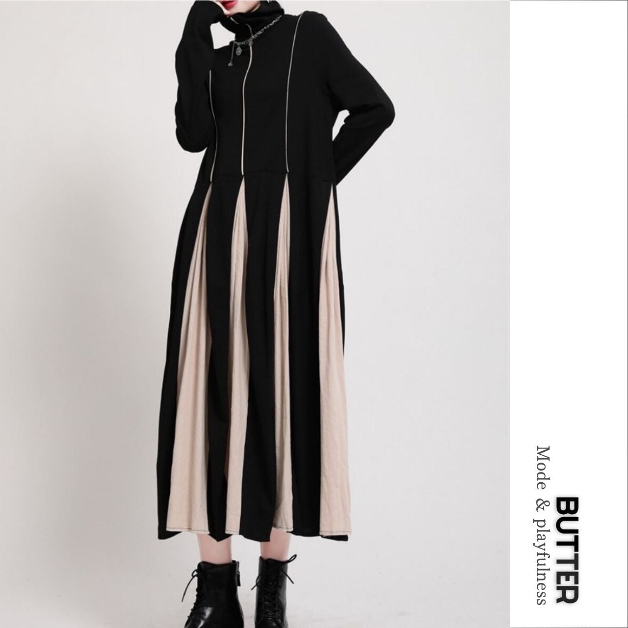 Maxi Stripe Pattern Dress 00961