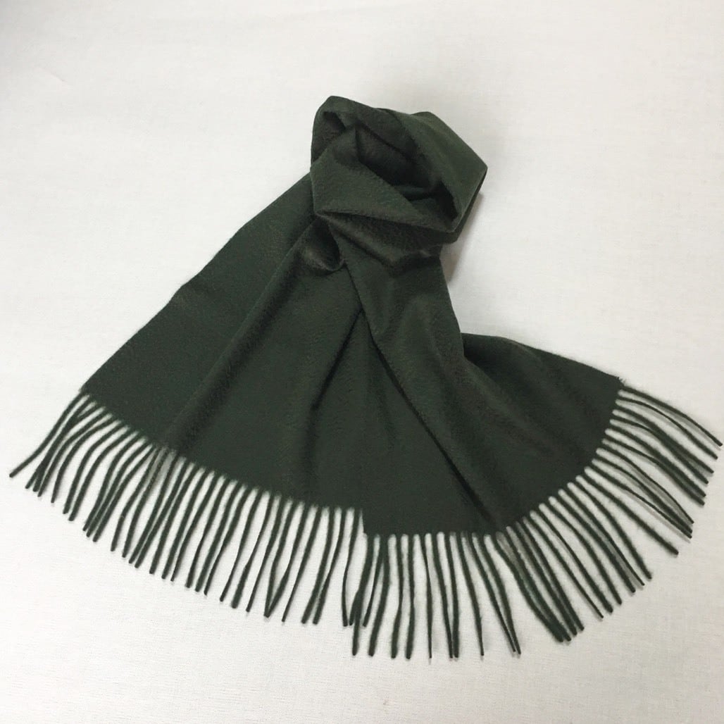 カシミヤマフラー オリーブグリーン | クルーズ・インターナショナル