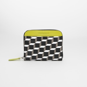 PIERRE HARDY GINZA COIN PURSE BLACK WHITE LIME